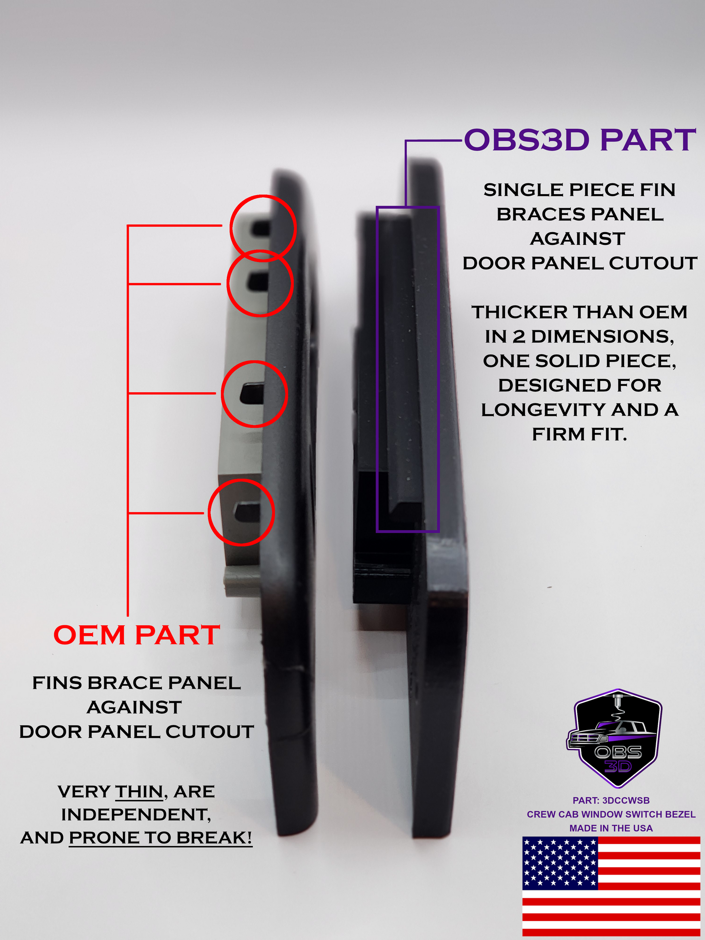 1994 - 1997 Crew Cab Window Switch Bezel